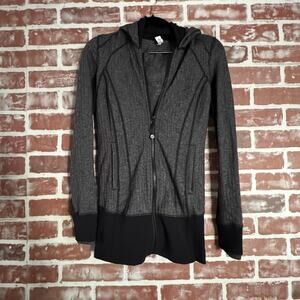 Lululemon Define Jacket – Herringbone Heathered Black Size 4 EUC